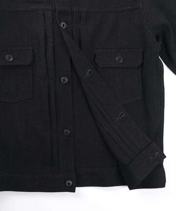 Sashiko Black Type 2 Jacket,BLACK, large image number 8