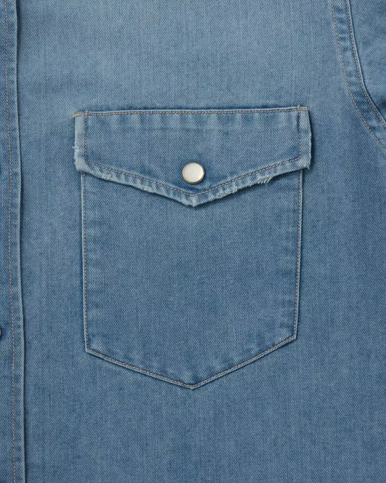 WOMEN | Light Denim Western Shirt 7oz Medium Indigo,MEDIUM INDIGO, large image number 8