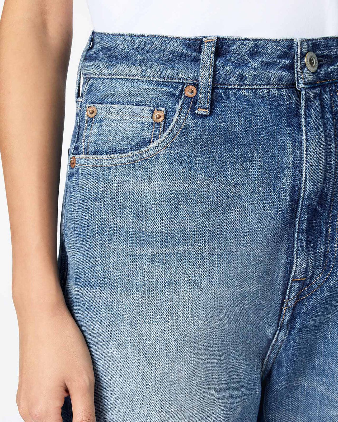 WOMEN | Selvedge Straight Jeans 12oz Medium Indigo,MEDIUM INDIGO, large image number 3