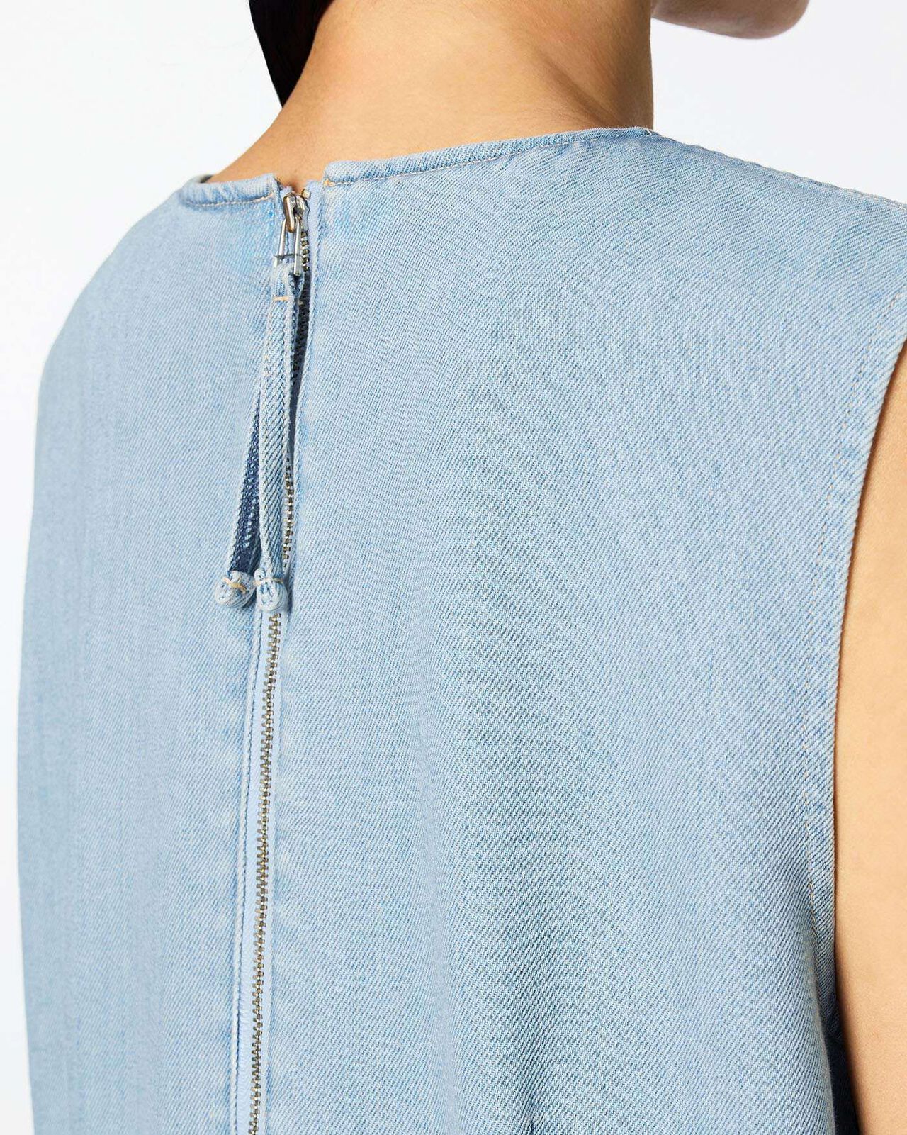 WOMEN | Light Denim Overalls 9oz Light Indigo,LIGHT INDIGO, large image number 4