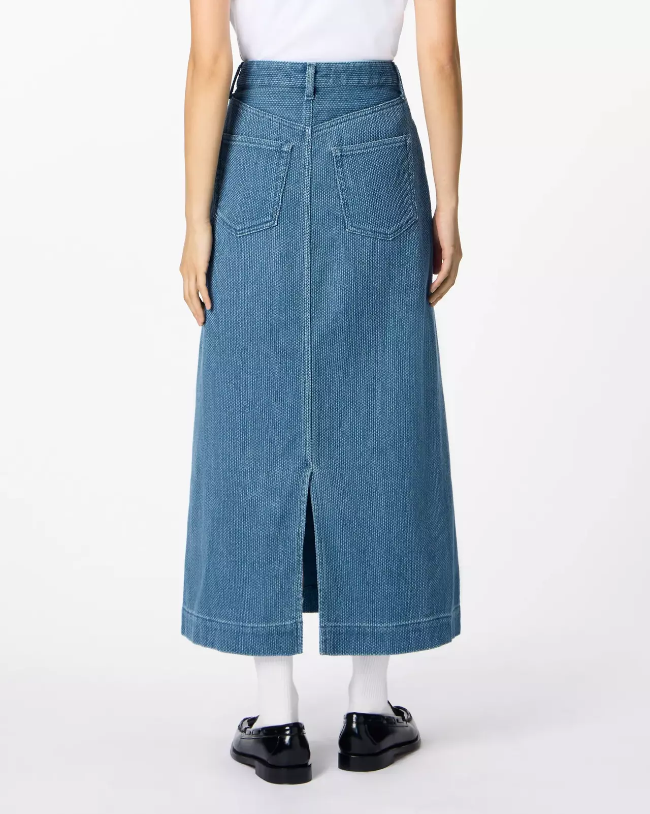 WOMEN | Sashiko Skirt,MEDIUM INDIGO, large image number 2