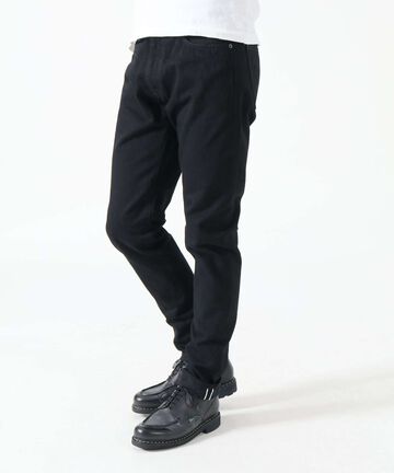 J214 14oz Black Tapered Selvedge Jeans,BLACK, small image number 2