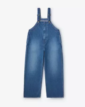 WOMEN | Denim Overalls 11oz Medium Indigo,MEDIUM INDIGO, large image number 4