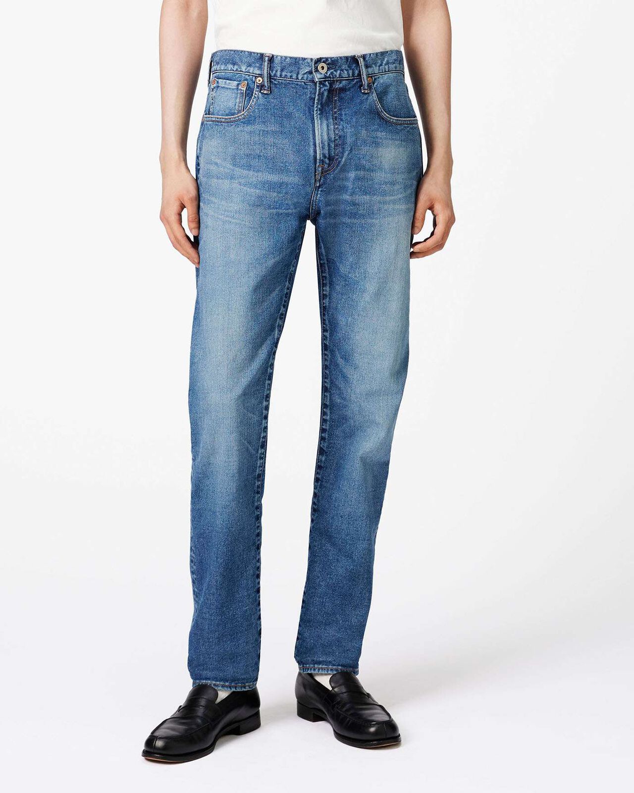 Stretch Slim Jeans 12oz Medium Indigo,MEDIUM INDIGO, large image number 0