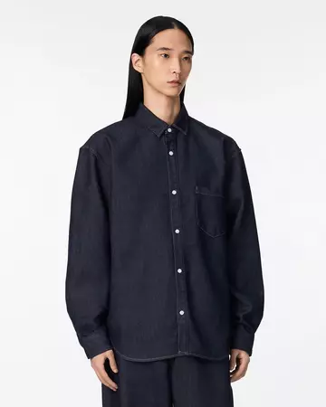 MEN | Light Relax Fit L/S Shirt 9oz,INDIGO, large image number 1