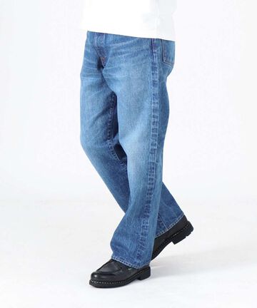 J501_MID 14.8oz Loose Selvedge Jeans (Aging Wash),MEDIUM INDIGO, small image number 2