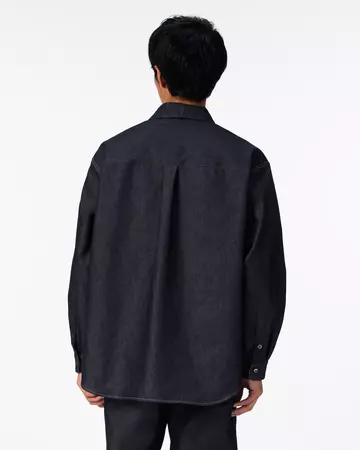 MEN | Light Denim Pullover Shirt 7oz Rigid,RIGID, large image number 2