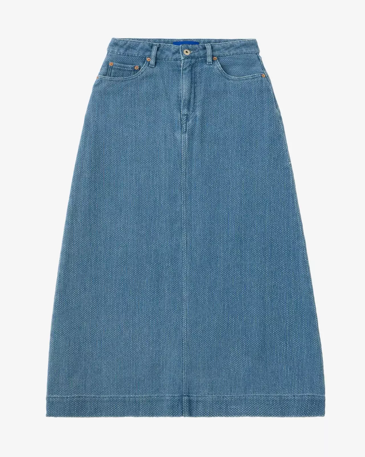 WOMEN | Sashiko Skirt,MEDIUM INDIGO, large image number 3