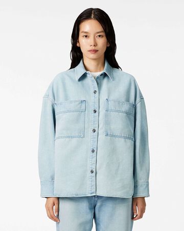 Light Denim Shirt 9oz,LIGHT INDIGO, small image number 0