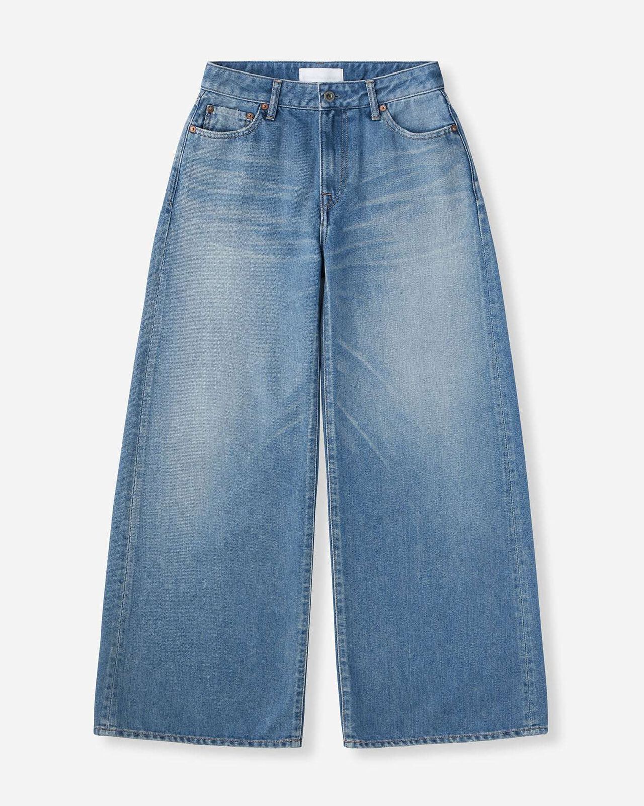 WOMEN | Light Baggy Jeans 9oz Medium Indigo,MEDIUM INDIGO, large image number 4