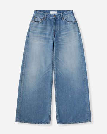 WOMEN | Light Baggy Jeans 9oz Medium Indigo,MEDIUM INDIGO, large image number 4