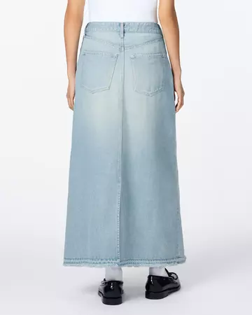 WOMEN | Light Denim Skirt 9oz Light Indigo,LIGHT INDIGO, large image number 2