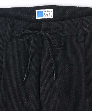 Sashiko Black Easy Tapered Pants,BLACK, large image number 7