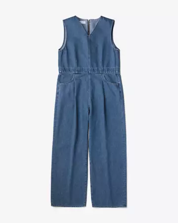 WOMEN | Light Denim Overalls 9oz Medium Indigo,MEDIUM INDIGO, large image number 5