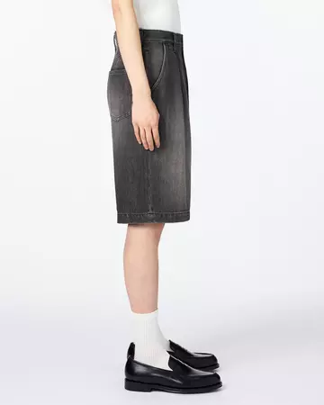 MEN | Light Tuck Shorts 9oz Washed Black,WASHED BLACK, large image number 1