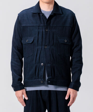 Sashiko Type2 Jacket,INDIGO, small image number 0