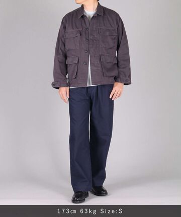 Sulphur Dyed Back Satin Wide Trousers,OLIVE, large image number 12