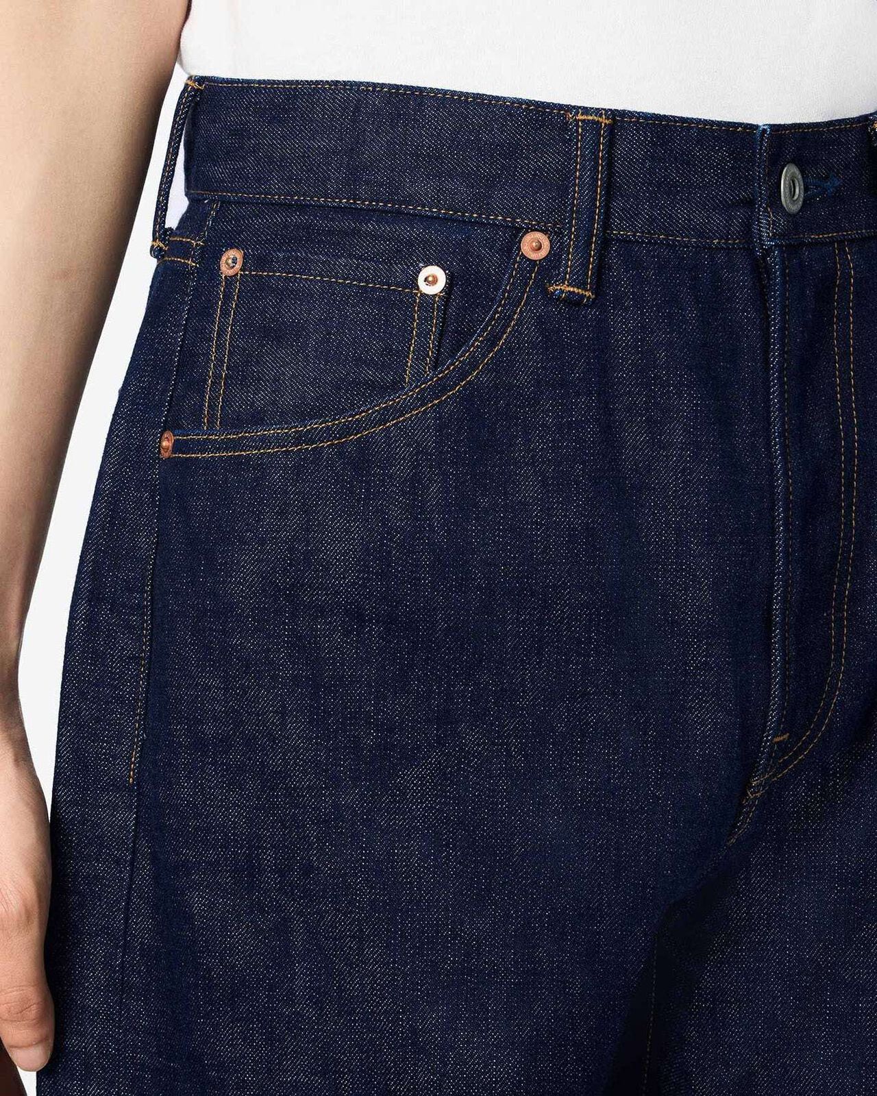 MEN | Selvedge Wide Jeans 16oz,INDIGO, large image number 3