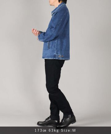 11oz Denim Smooth Swing Top Jacket,MEDIUM INDIGO, large image number 9