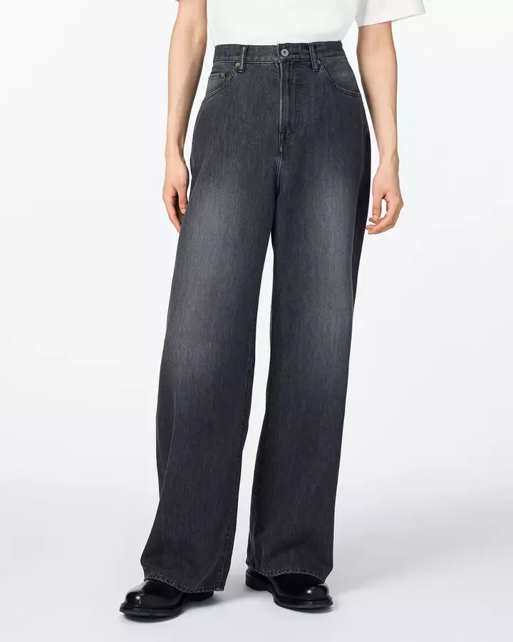 MEN | Light Loose Jeans 9oz Washed Black,, medium