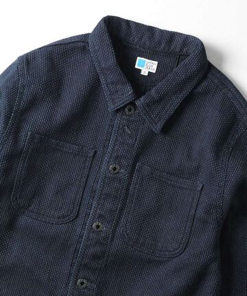 Sashiko Coverall Jacket,INDIGO, large image number 5
