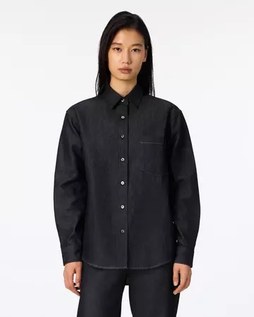 WOMEN | Light Denim Relax Shirt 7oz Rigid,RIGID, large image number 5