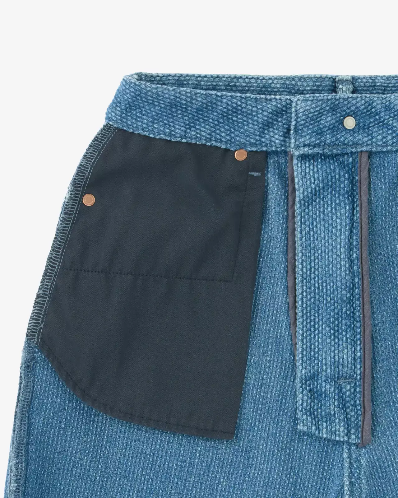 WOMEN | Sashiko Skirt,MEDIUM INDIGO, large image number 6