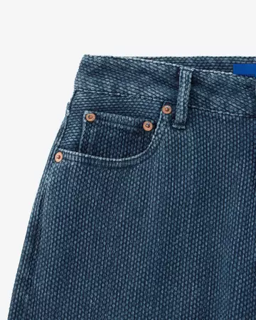 WOMEN | Sashiko Loose Pants Dark Indigo,DARK INDIGO, large image number 8