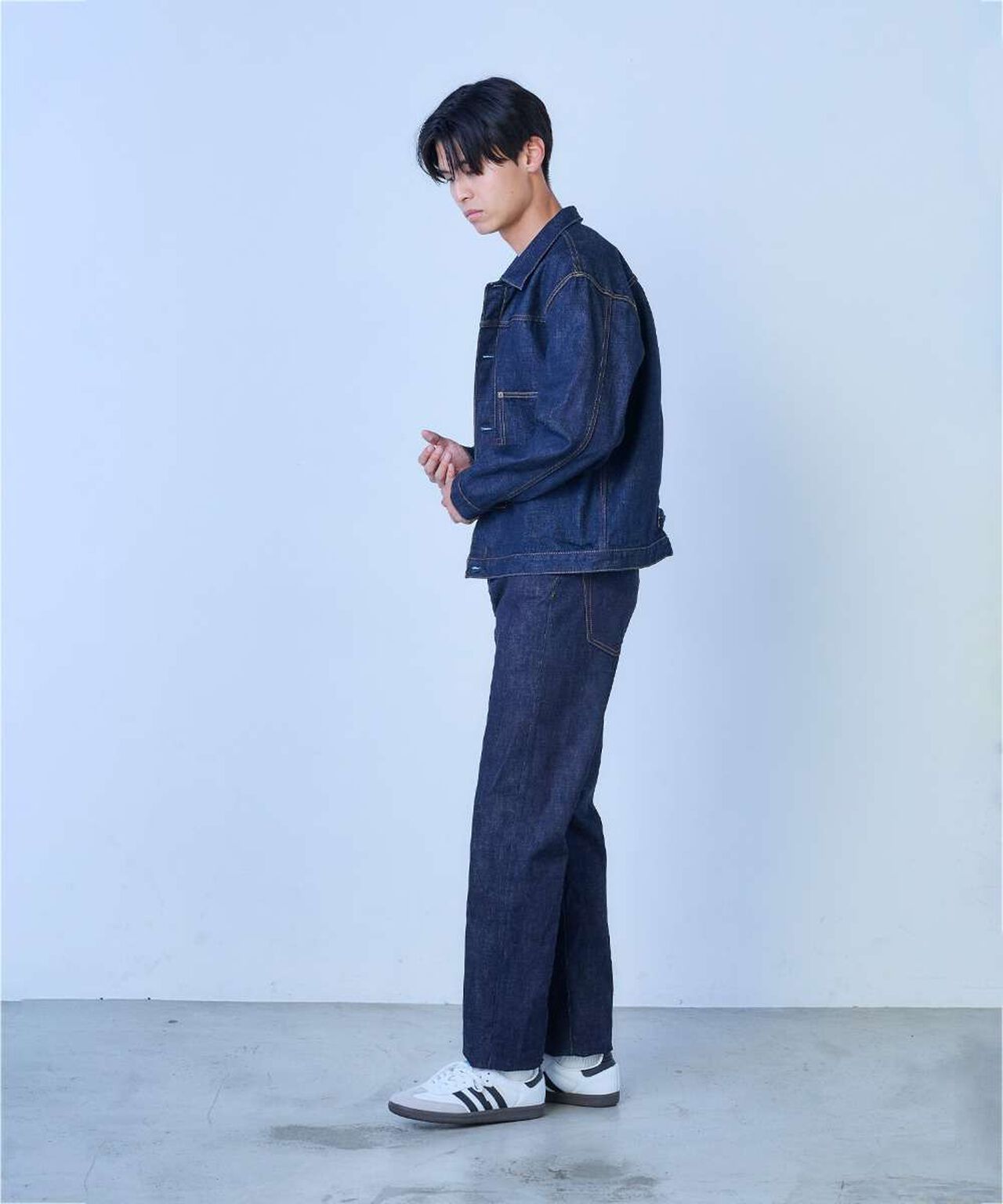 J401 CIRCLE Classic Straight 14.8oz American Cotton Vintage Selvedge Jeans,INDIGO, large image number 8