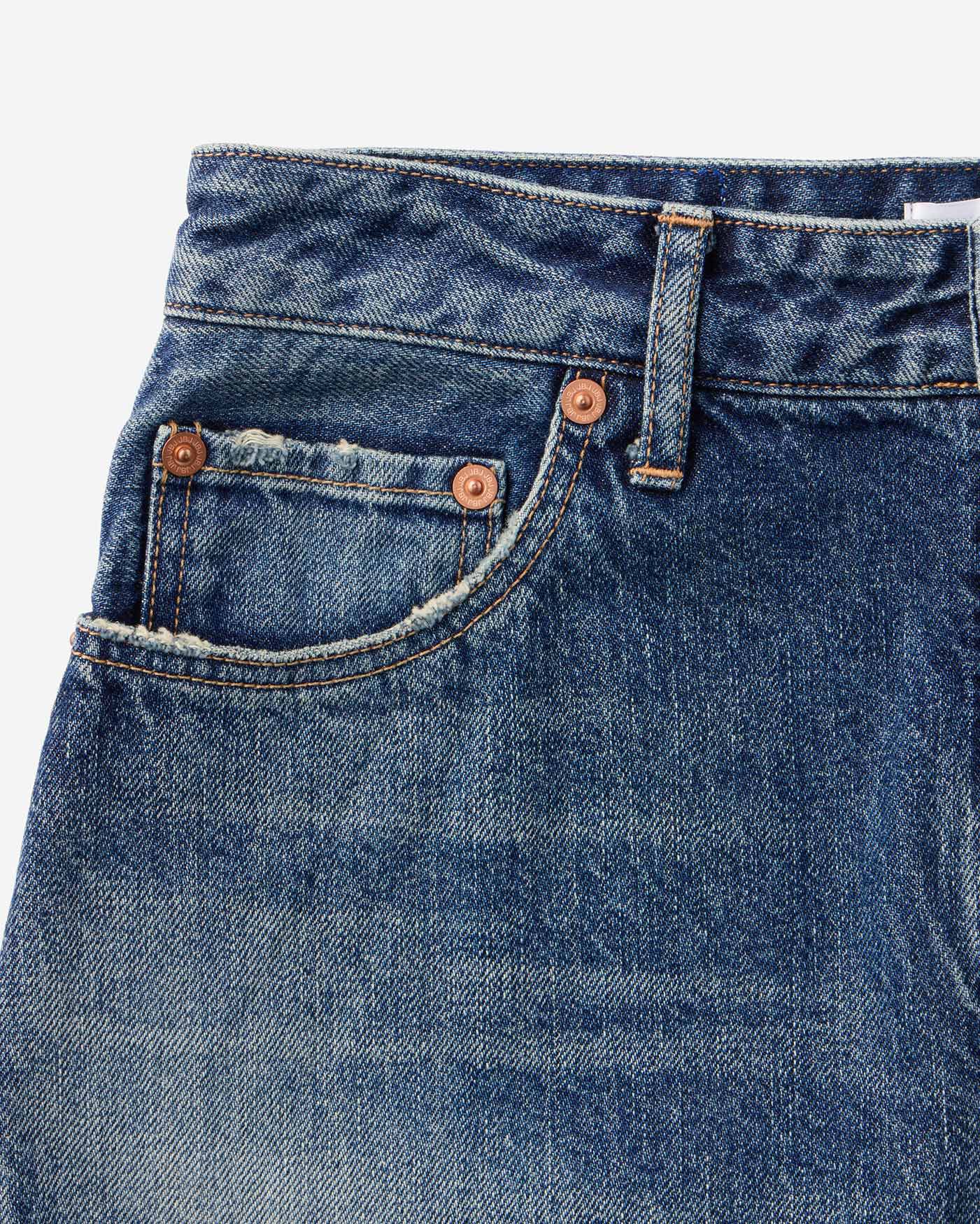 WOMEN | Skew Straight Jeans 11oz Medium Indigo