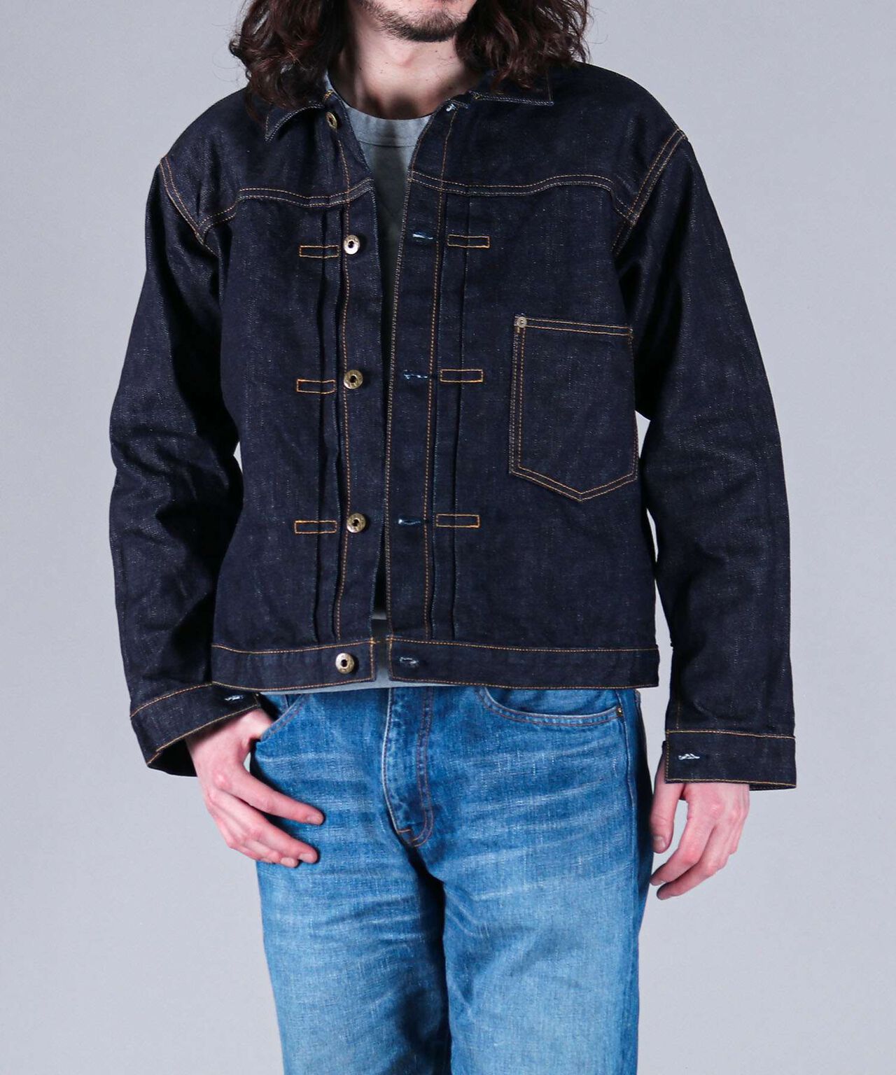 14.8oz Classic Denim Jacket,INDIGO, large image number 3
