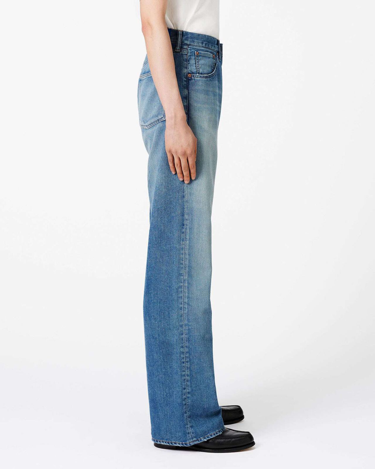 Light Flare Jeans 9oz Medium Indigo,MEDIUM INDIGO, large image number 1