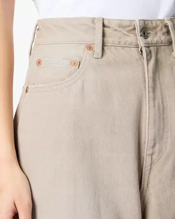 WOMEN | Loose Jeans 13.5oz Beige,BEIGE, large image number 3