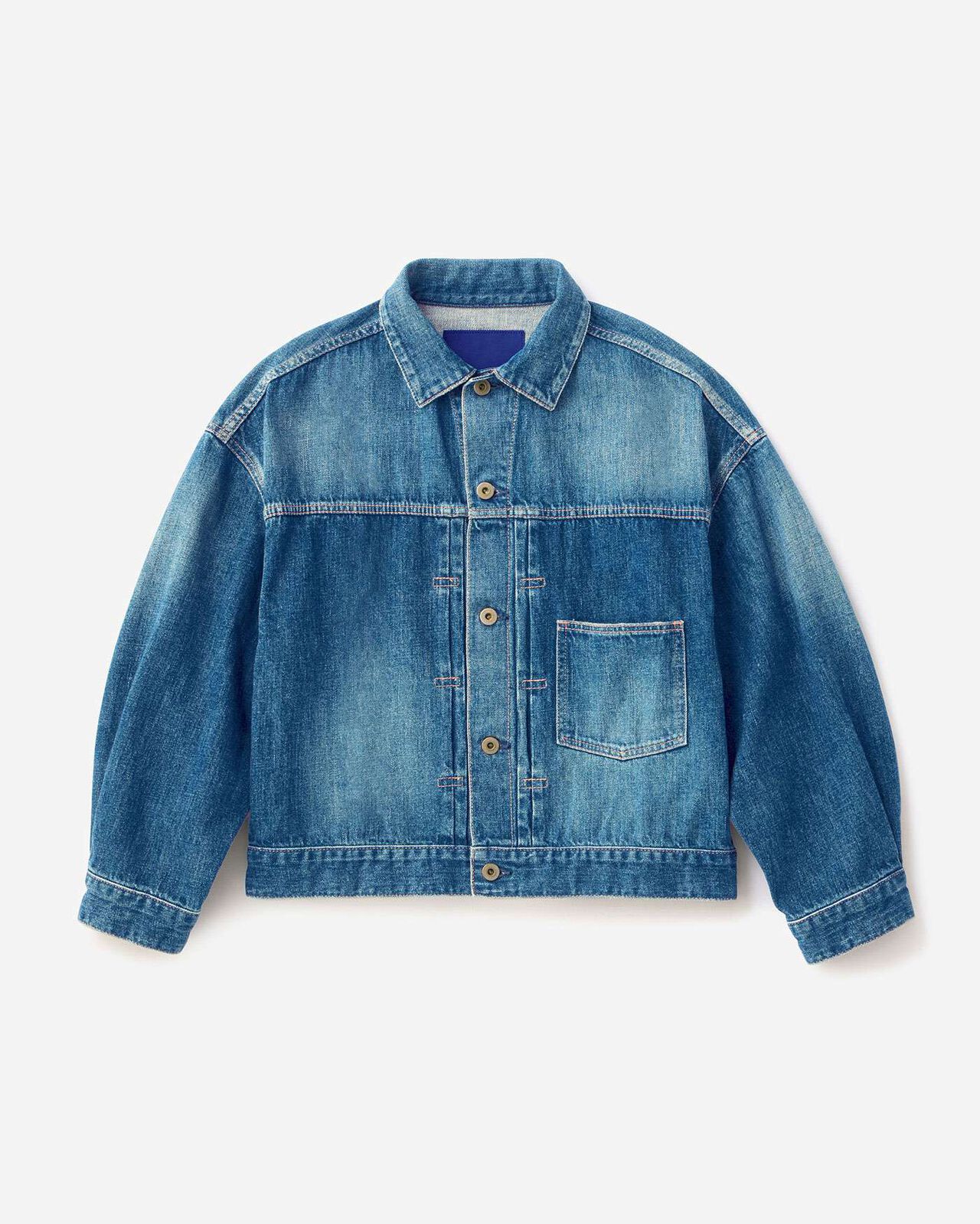 Selvedge Denim Jacket 12oz Medium Indigo,MEDIUM INDIGO, large image number 4