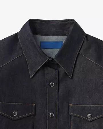 WOMEN | Light Denim Western Shirt 7oz Rigid,RIGID, large image number 7