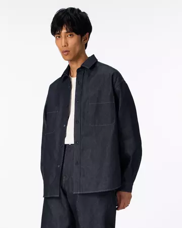 MEN | Light Denim Relax Shirt 7oz Rigid,RIGID, large image number 1