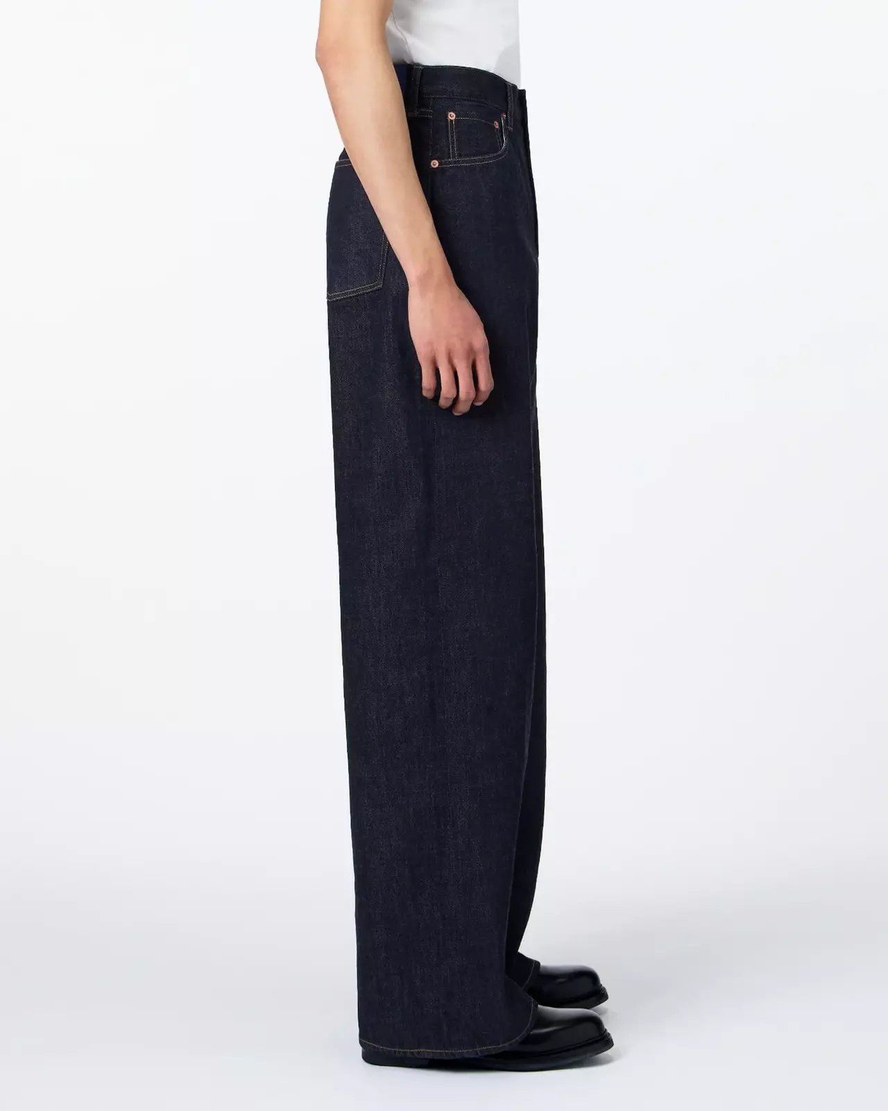 MEN | Selvedge Loose Jeans 16oz,INDIGO, large image number 1