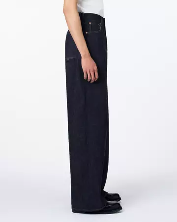 MEN | Selvedge Loose Jeans 16oz,INDIGO, large image number 1