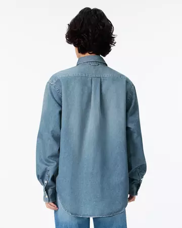 WOMEN | Light Denim Relax Shirt 7oz Medium Indigo,MEDIUM INDIGO, large image number 2