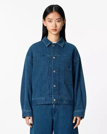 WOMEN | Sashiko Jacket,DARK INDIGO, large image number 0