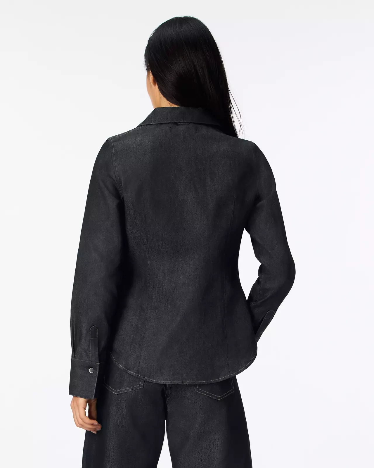 WOMEN | Light Denim Compact Shirt 7oz Rigid,RIGID, large image number 2