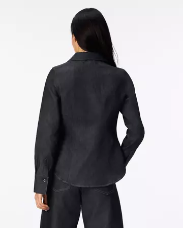 WOMEN | Light Denim Compact Shirt 7oz Rigid,RIGID, large image number 2