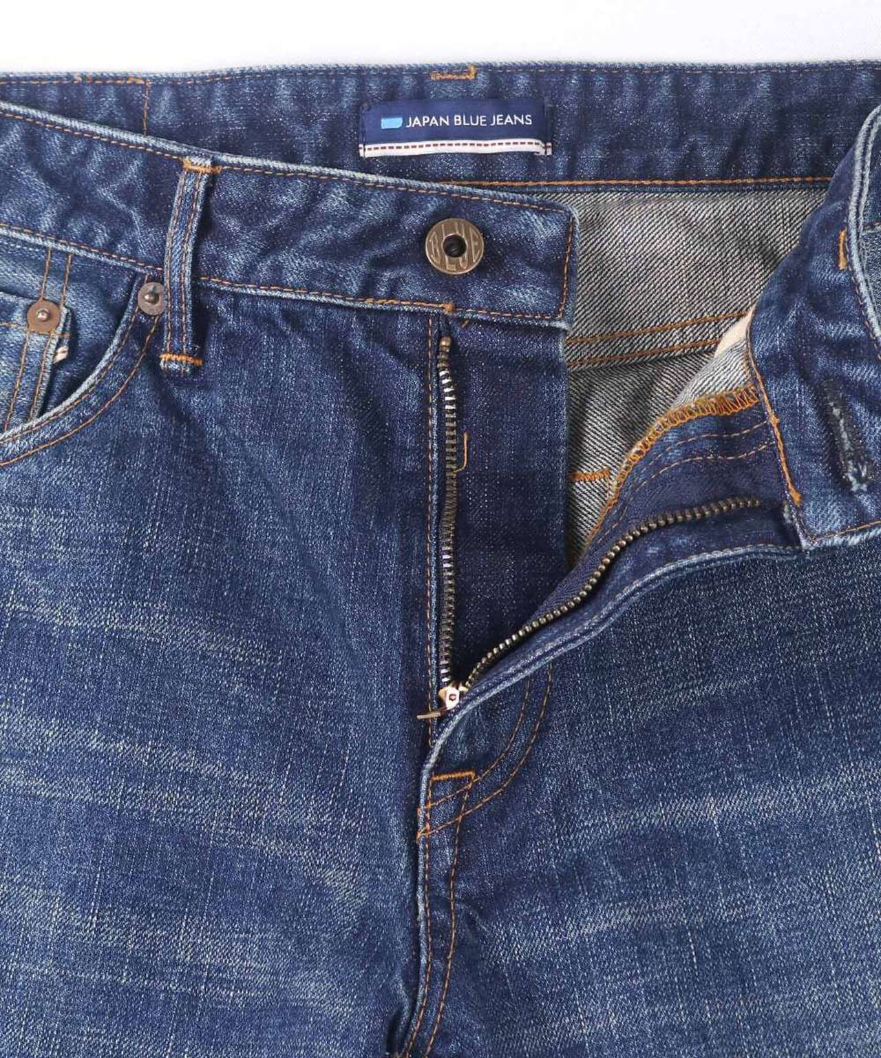 J301(D01) 14.8oz US Cotton Straight Selvedge Jeans (Aging Wash)-DID-34,DARK INDIGO, large image number 8