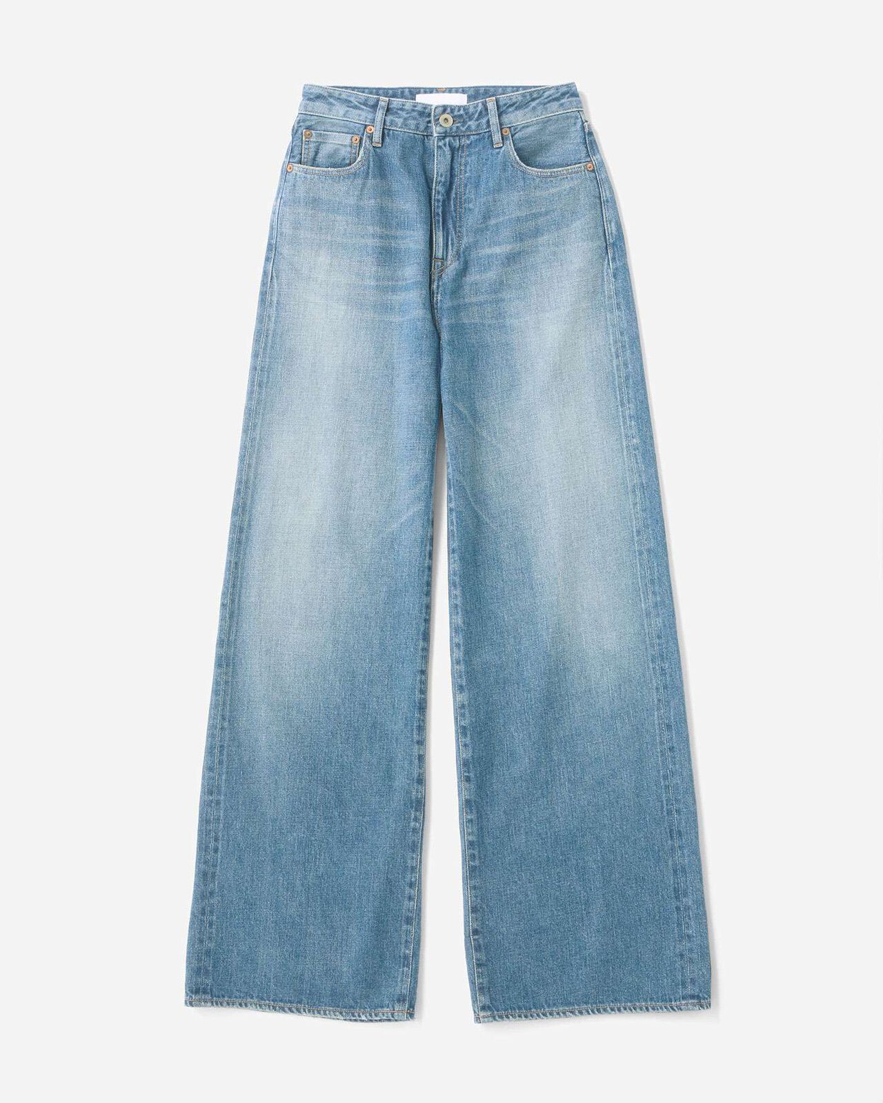Selvedge Wide Straight Jeans 12oz Medium Indigo,MEDIUM INDIGO, large image number 3
