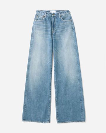 Selvedge Wide Straight Jeans 12oz Medium Indigo,MEDIUM INDIGO, small image number 3