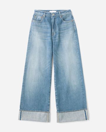 Selvedge Wide Straight Jeans 12oz Medium Indigo,MEDIUM INDIGO, small image number 4