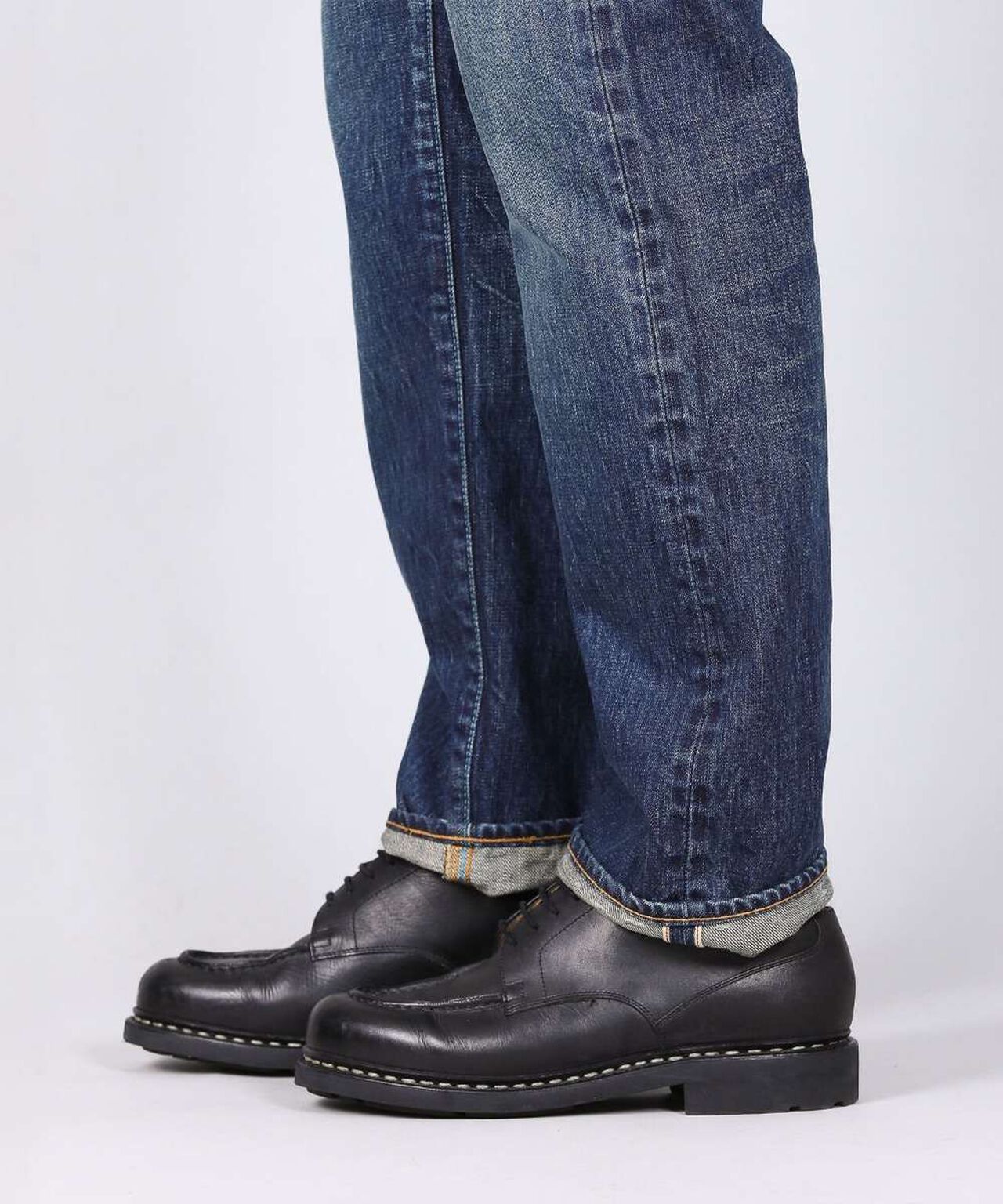 J401(D01) 14.8oz US Cotton Selvedge Jeans (Aging Wash)-DID-34,DARK INDIGO, large image number 4