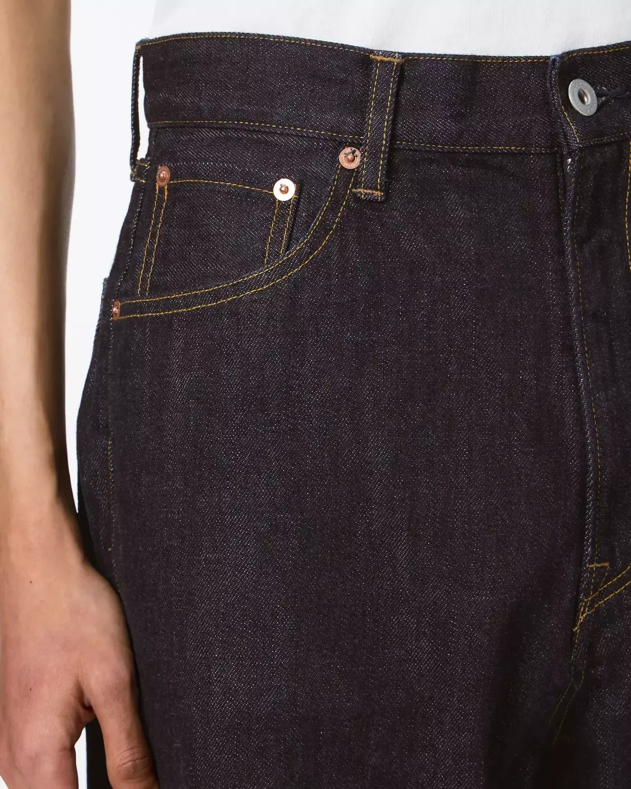 MEN | Selvedge Loose Jeans 14oz,INDIGO, large image number 3