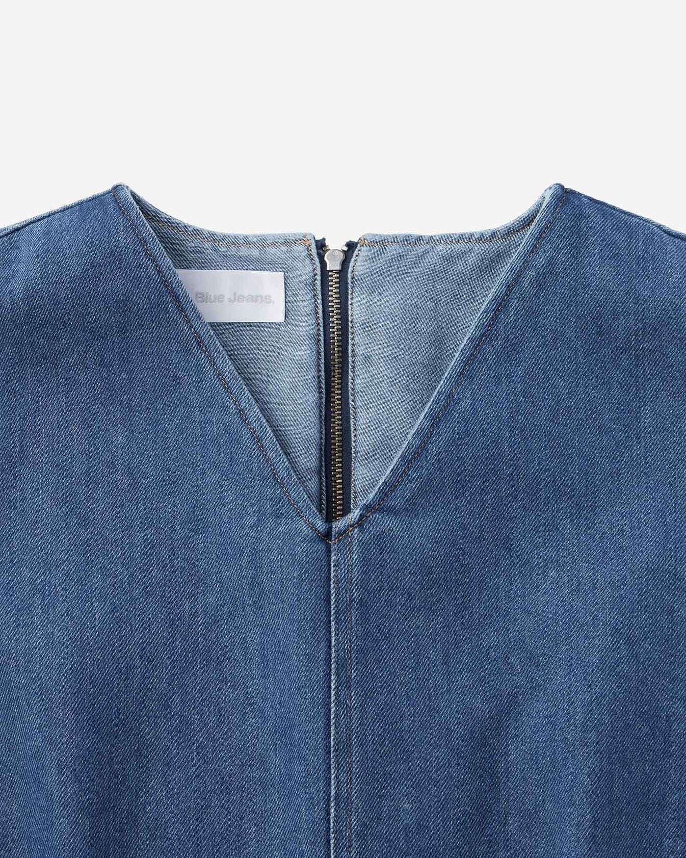 WOMEN | Light Denim Overalls 9oz Medium Indigo