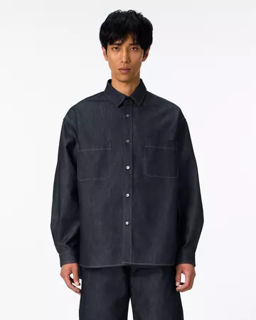 MEN | Light Denim Relax Shirt 7oz Rigid,RIGID, large image number 5